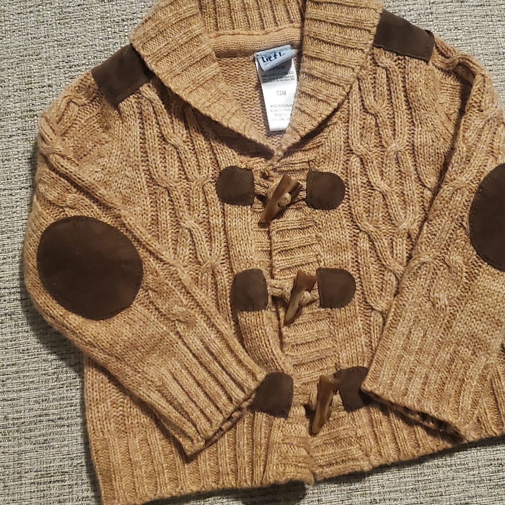 Baby Toggle Sweater Little Lad size 12 months in Brown and Camel